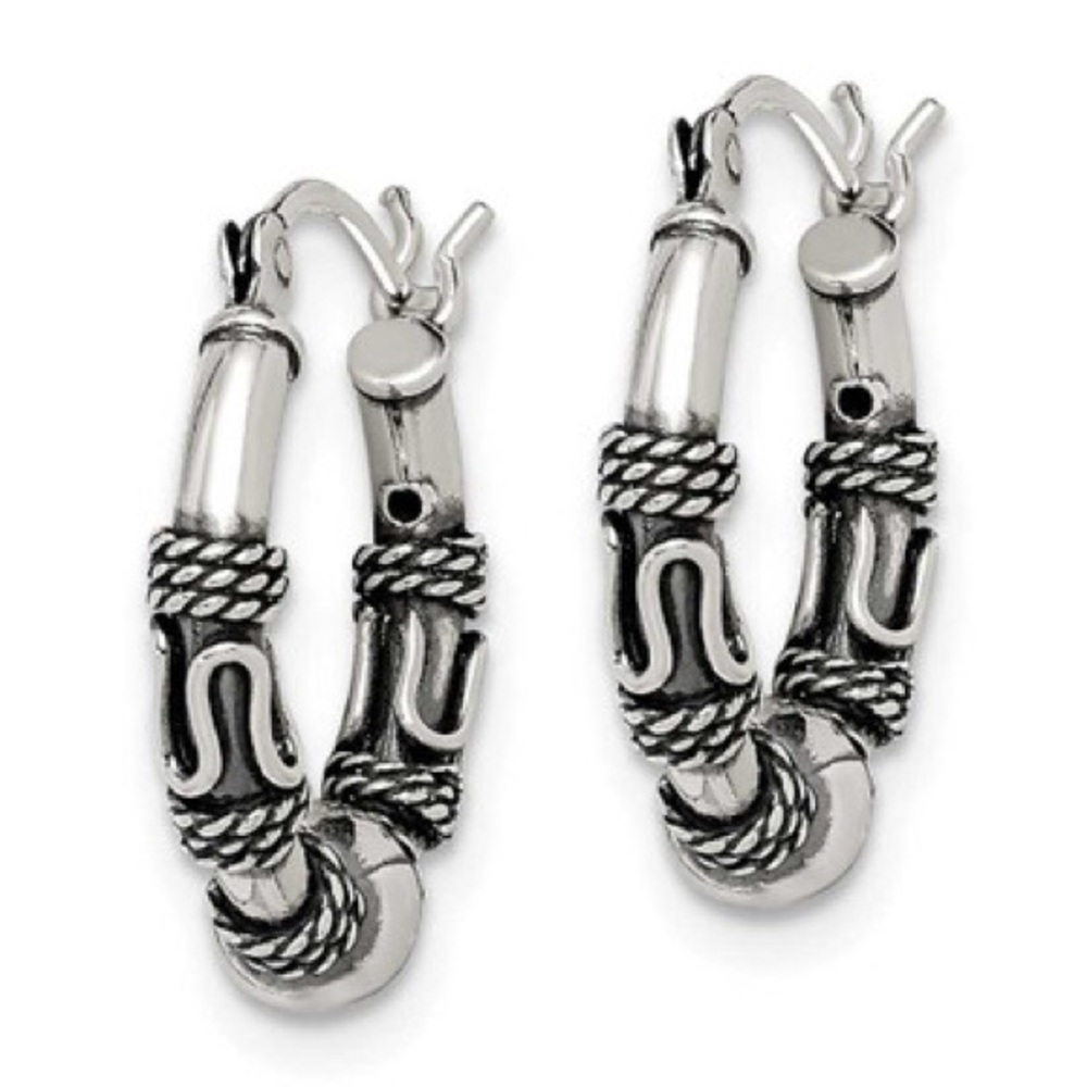 Balinese Beaded Hoop Earring